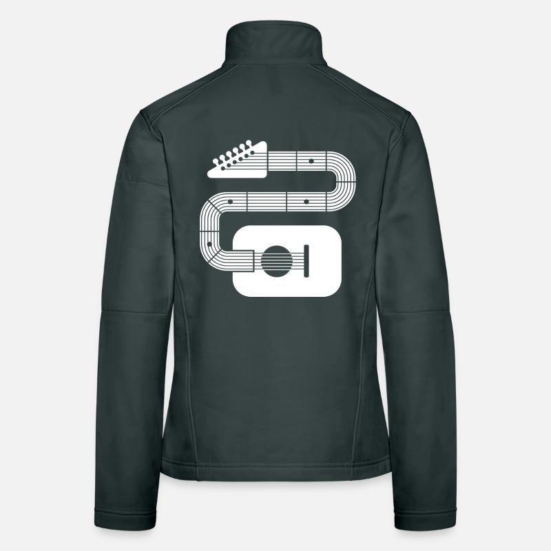Guitare à forme abstraite Veste en tissu softshell Femme