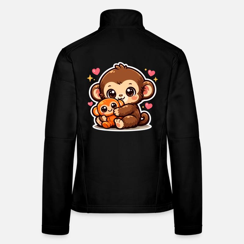 Frappe le Singe Japon Veste en tissu softshell Femme