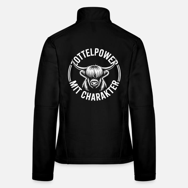Highlandrinder Highlands lustiger Spruch Frauen Softshelljacke