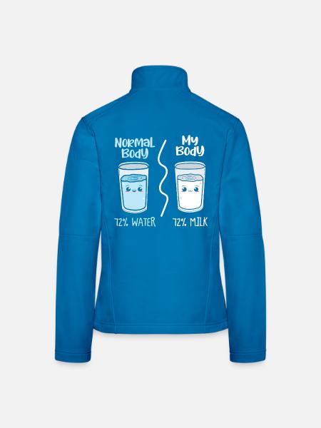 No Normal Body: Water vs Milk - Women's Softshell Jacket - black - Back
