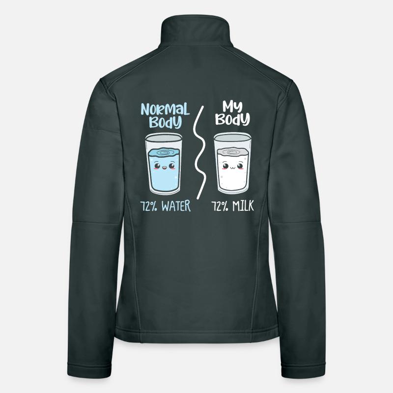 Pas de corps normal : eau vs lait Veste en tissu softshell Femme