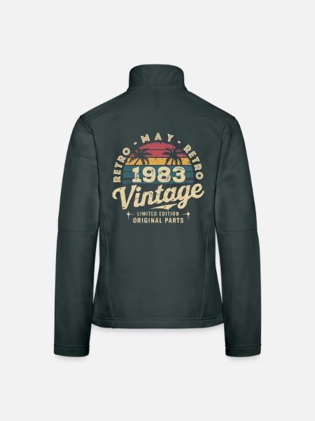 Mai 1983 : L'Original Mai 1983 - Édition Classique - Veste en tissu softshell Femme - noir - Dos