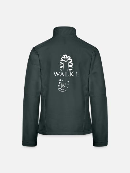 running shoe icon shoe print nature runner icon - Women's Softshell Jacket - mouse grey - Back