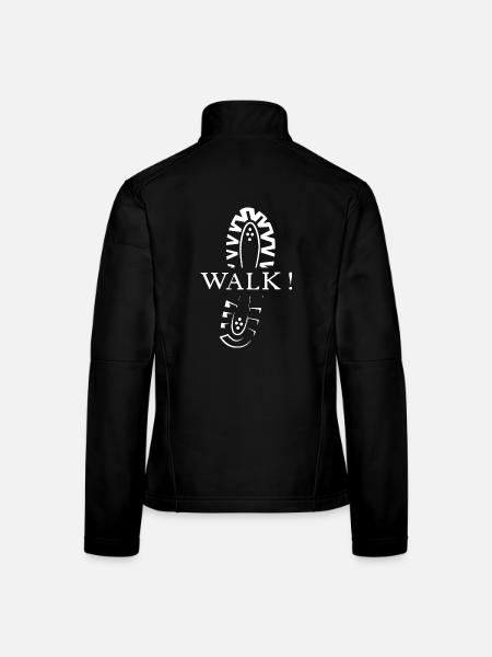 running shoe icon shoe print nature runner icon - Women's Softshell Jacket - black - Back