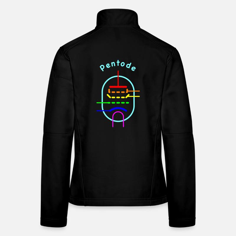Regenbogen Pentode - Vakuumröhren-Symbol - Frauen Softshelljacke - Schwarz
