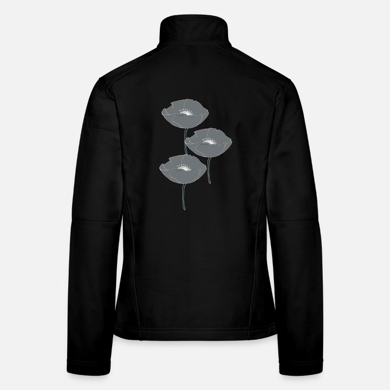 poppies grey Women's Softshell Jacket