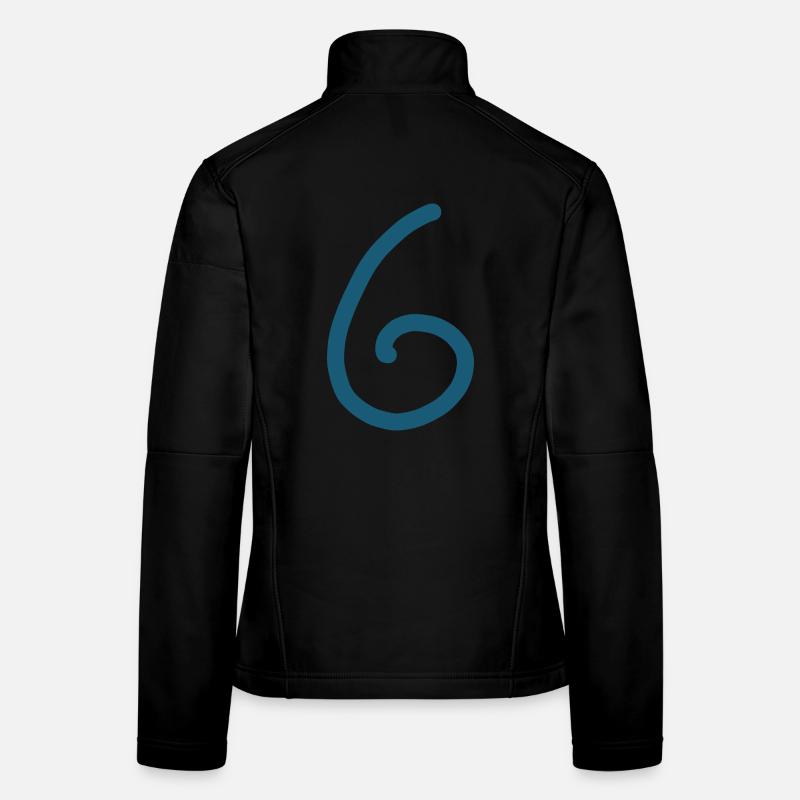 6 Nummer sechs Zahl Geburtstag Frauen Softshelljacke