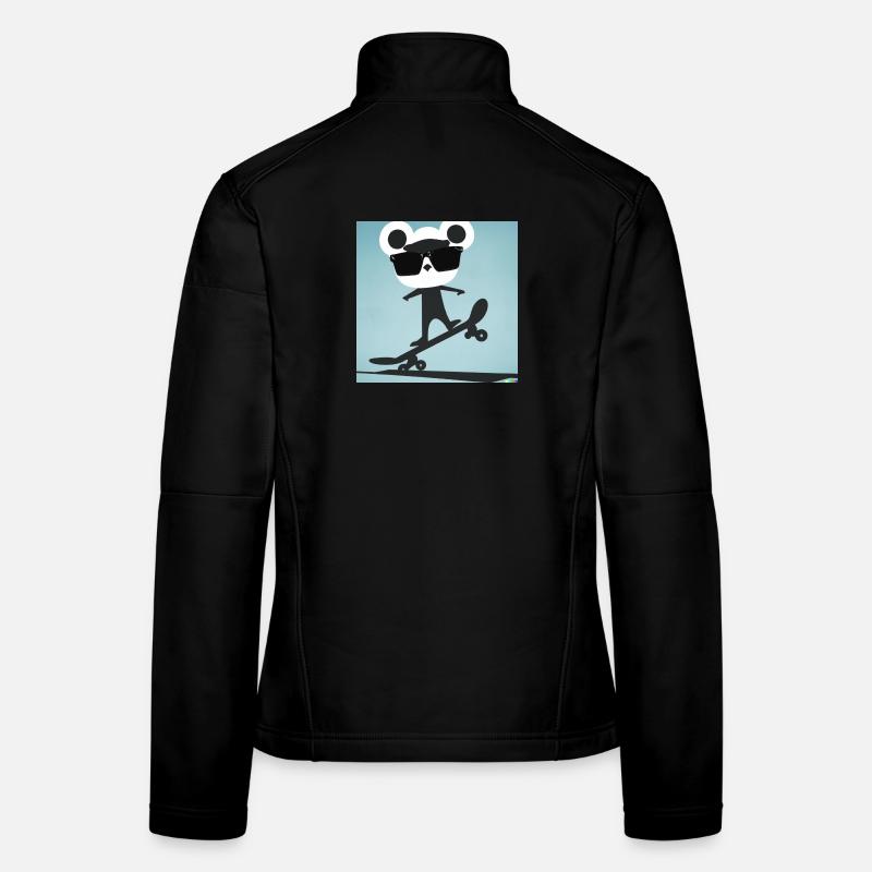 Skater Bär - Frauen Softshelljacke - Schwarz