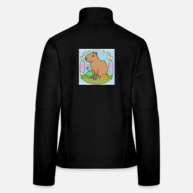 Capybara de Pâques Veste en tissu softshell Femme