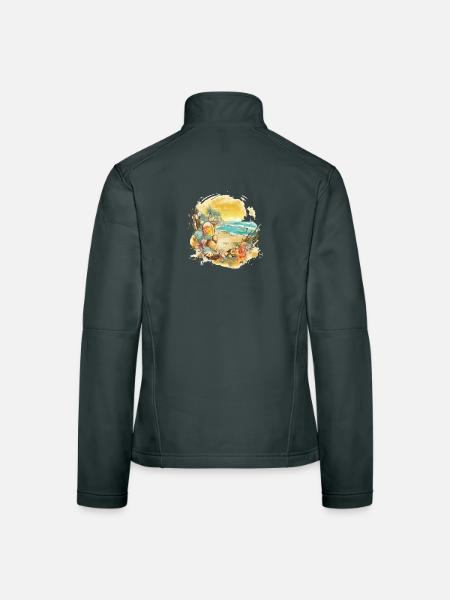 Strandtraum - Frauen Softshelljacke - Schwarz - Hinten