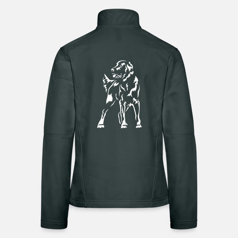 Retriever à poil plat « Black Edition » Veste en tissu softshell Femme