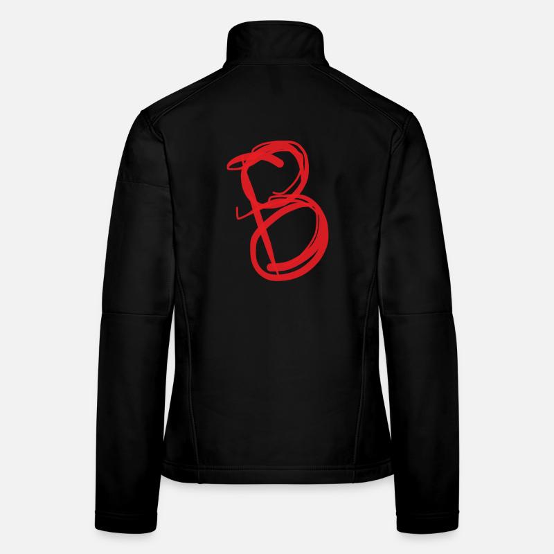 Oblique red peppy B Women's Softshell Jacket