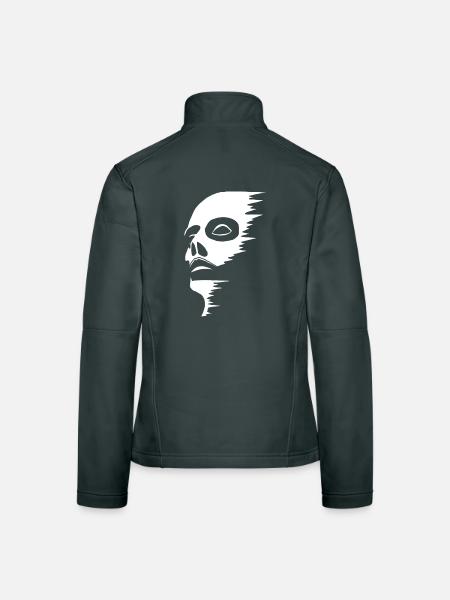 Ghostly face - Women's Softshell Jacket - black - Back