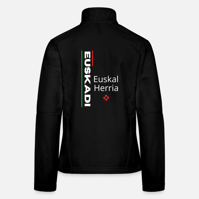 Lebendiges Euskal Herria-Muster - Frauen Softshelljacke - Schwarz