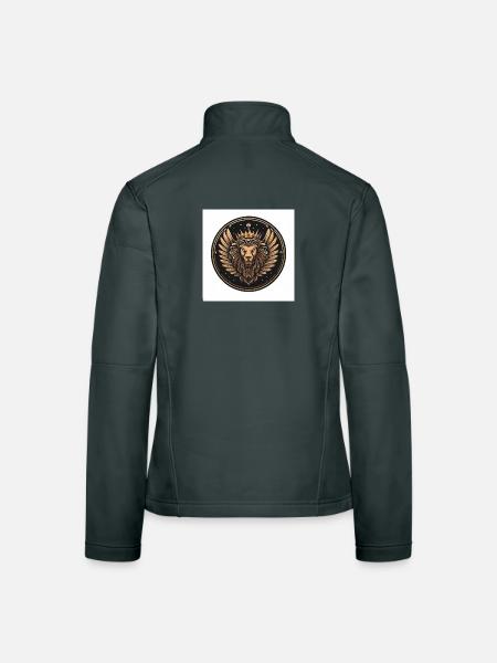 Majestätischer Löwenkopf Gold/Bronze - Frauen Softshelljacke - Schwarz - Hinten