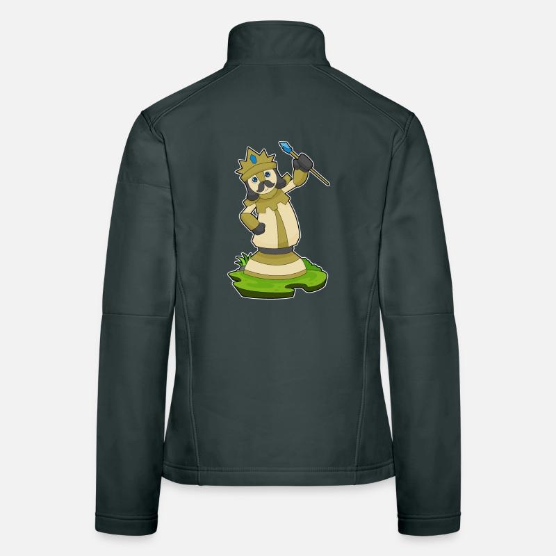 Échecs Roi de Pièces d’Échecs Veste en tissu softshell Femme