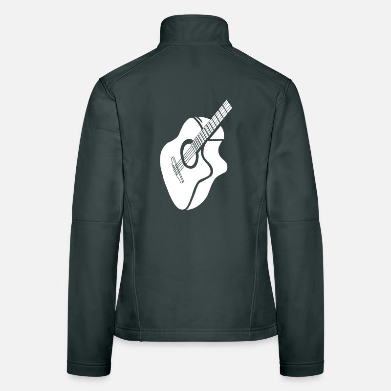 white guitar Women's Softshell Jacket