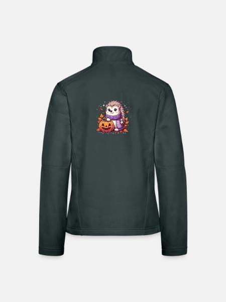 Hedgehog Halloween - Women's Softshell Jacket - black