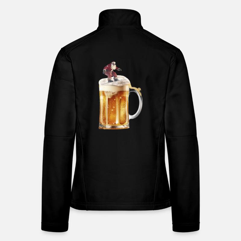 ho ho hol mir mal ein Bier Surfer Weihnachtsmann Frauen Softshelljacke