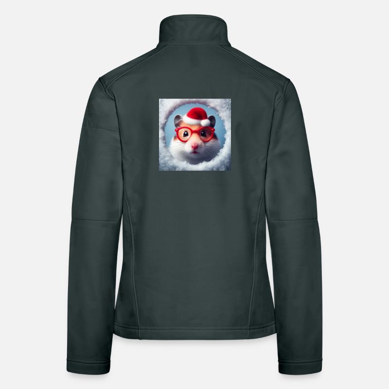 Hamster comme Père Noël Veste en tissu softshell Femme