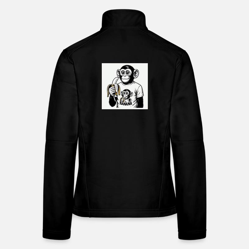 Ein Affe und seine Banane - Frauen Softshelljacke - Schwarz
