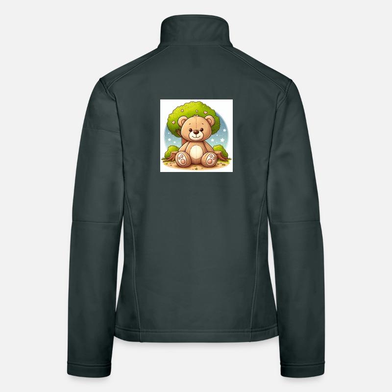 Teddybär vor einem Baum Frauen Softshelljacke