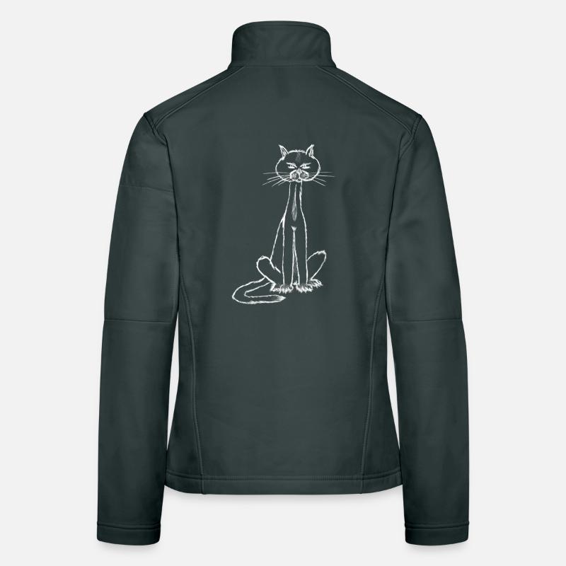 Je suis le chat... Veste en tissu softshell Femme