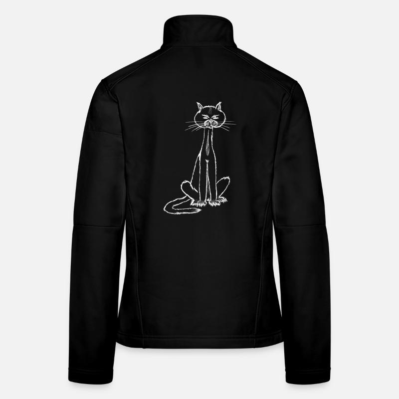 Je suis le chat... Veste en tissu softshell Femme