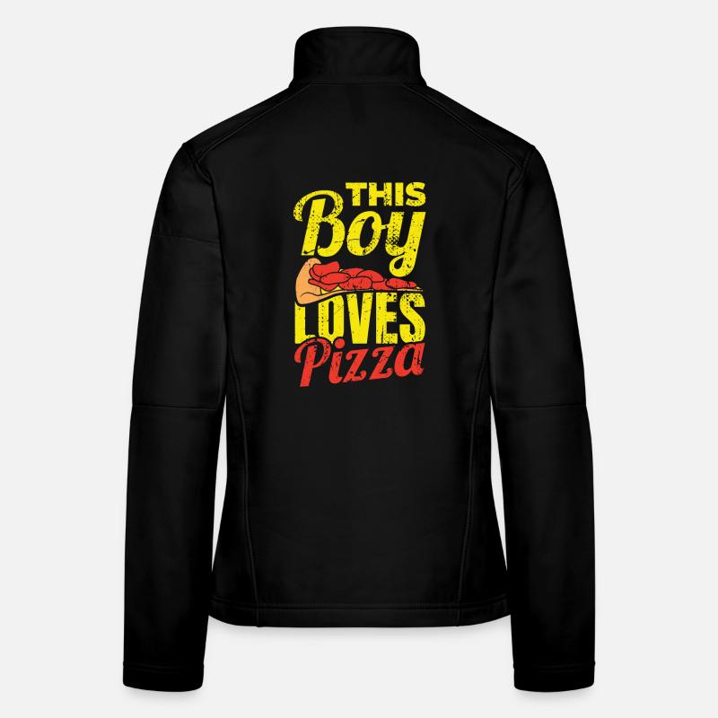 This boy loves pizza Women's Softshell Jacket