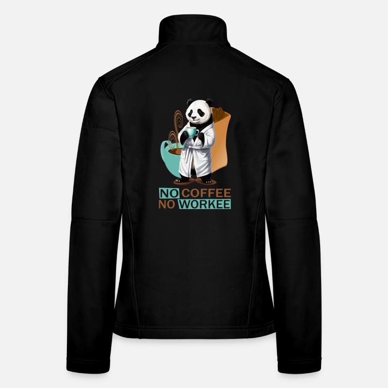 Panda mit Bademantel Frauen Softshelljacke