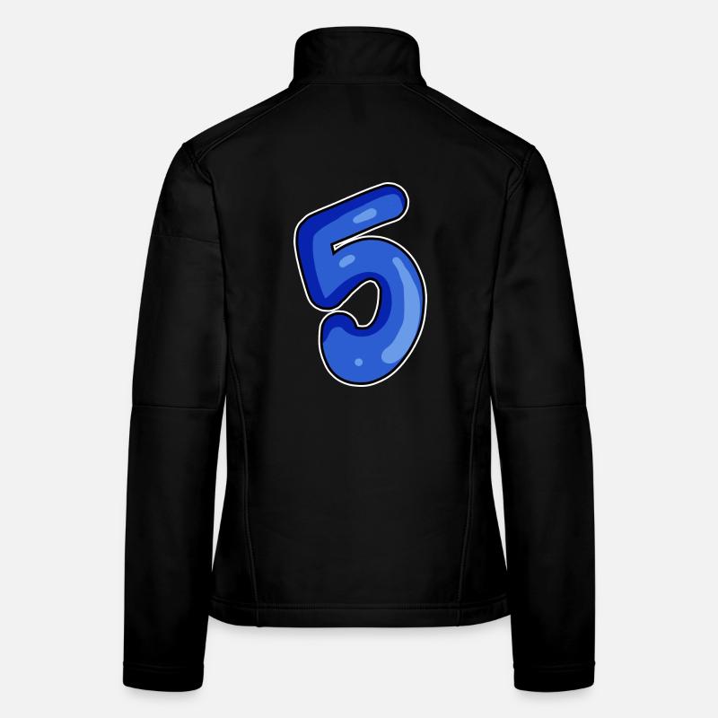 Number 5 Number Blue Women's Softshell Jacket