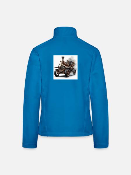 Wagon à vapeur - Veste en tissu softshell Femme - noir - Dos