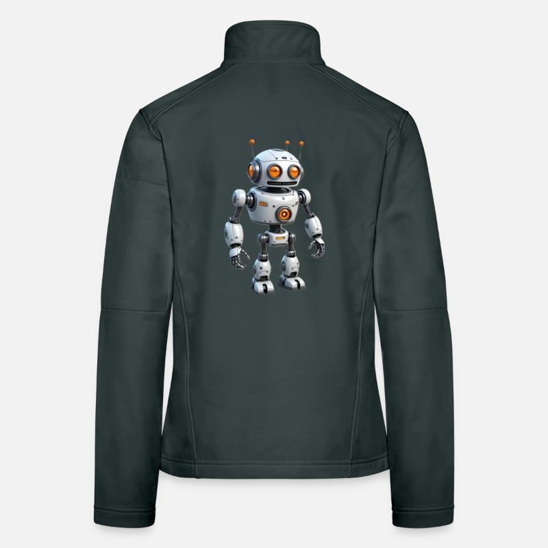 Robot de dessin animé Veste en tissu softshell Femme