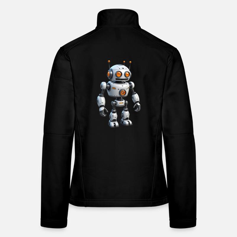 Robot de dessin animé - Veste en tissu softshell Femme - noir