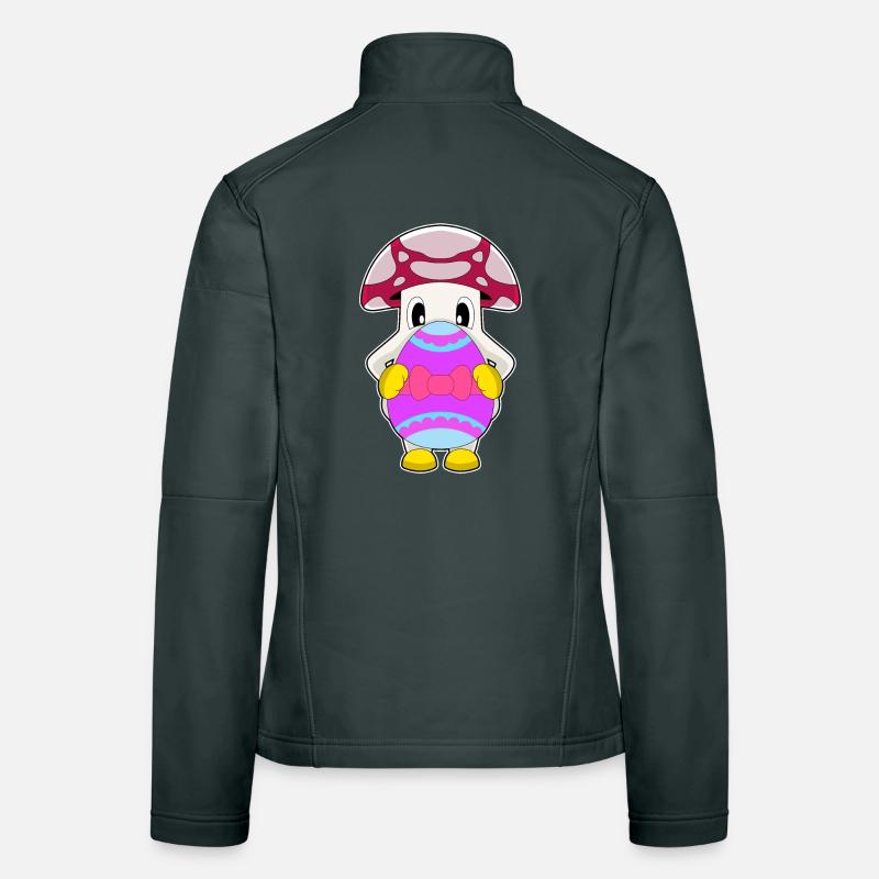 Oeuf de Pâques aux champignons Veste en tissu softshell Femme