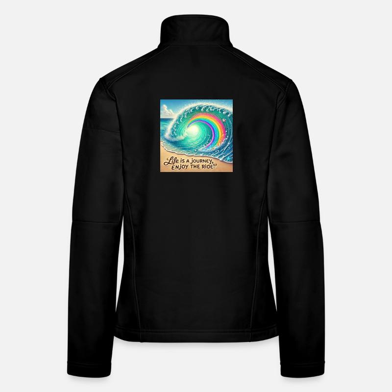 Wellenreise Regenbogenwirbel Frauen Softshelljacke