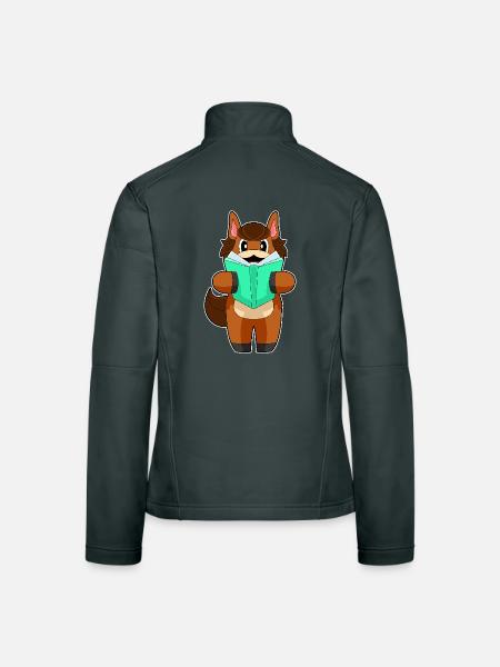 Horse Book - Women's Softshell Jacket - black - Back