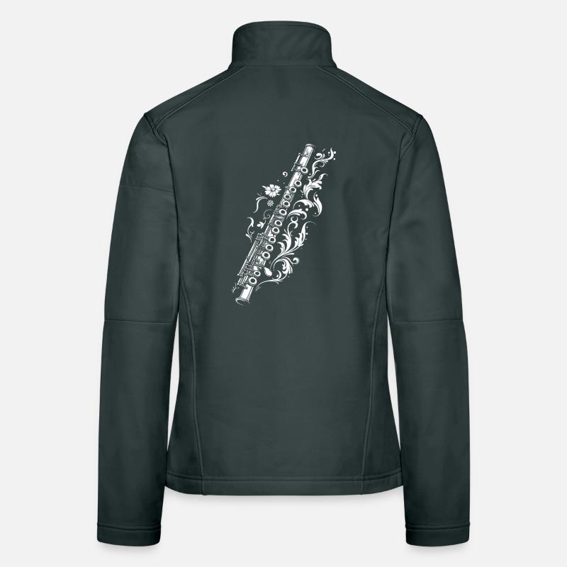 Flute Drawing Women's Softshell Jacket