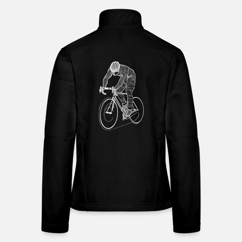 Radfahrer - Frauen Softshelljacke - Schwarz