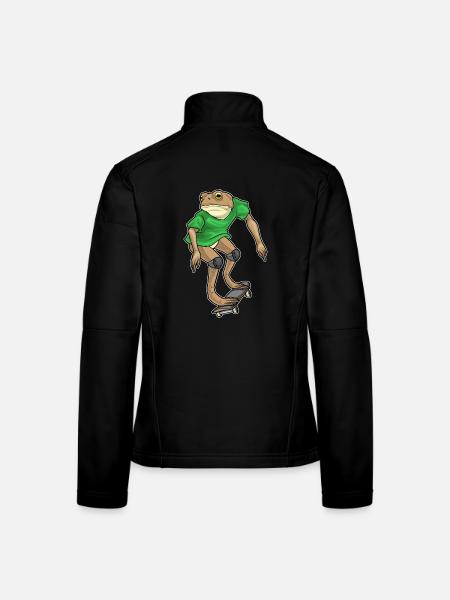 Frog Skater Skateboard - Veste en tissu softshell Femme - noir - Dos