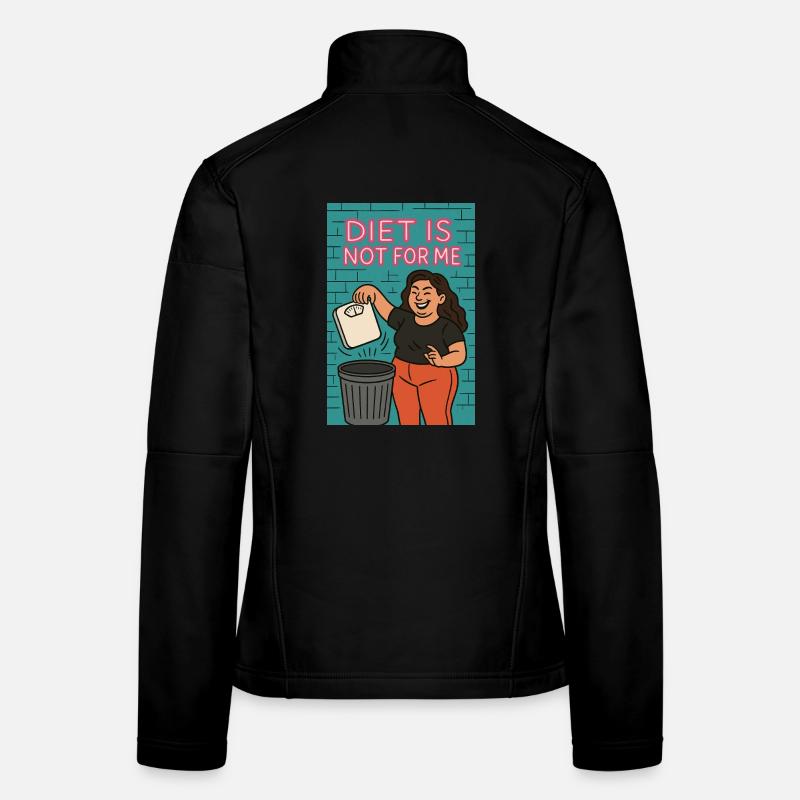 Diät ist nichts für mich - Frauen Softshelljacke - Schwarz