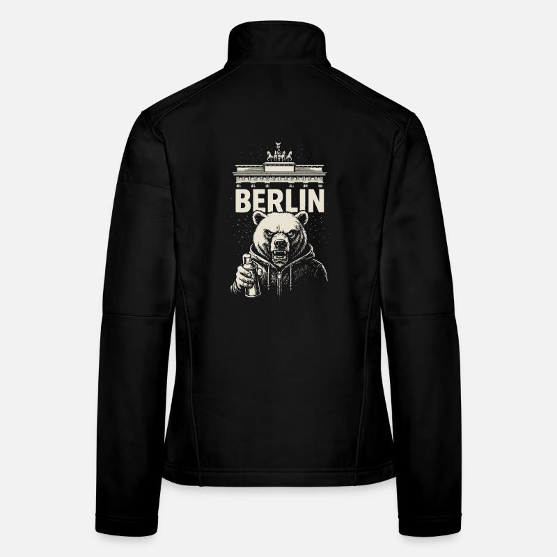 Berlin Rebell - Frauen Softshelljacke - Schwarz