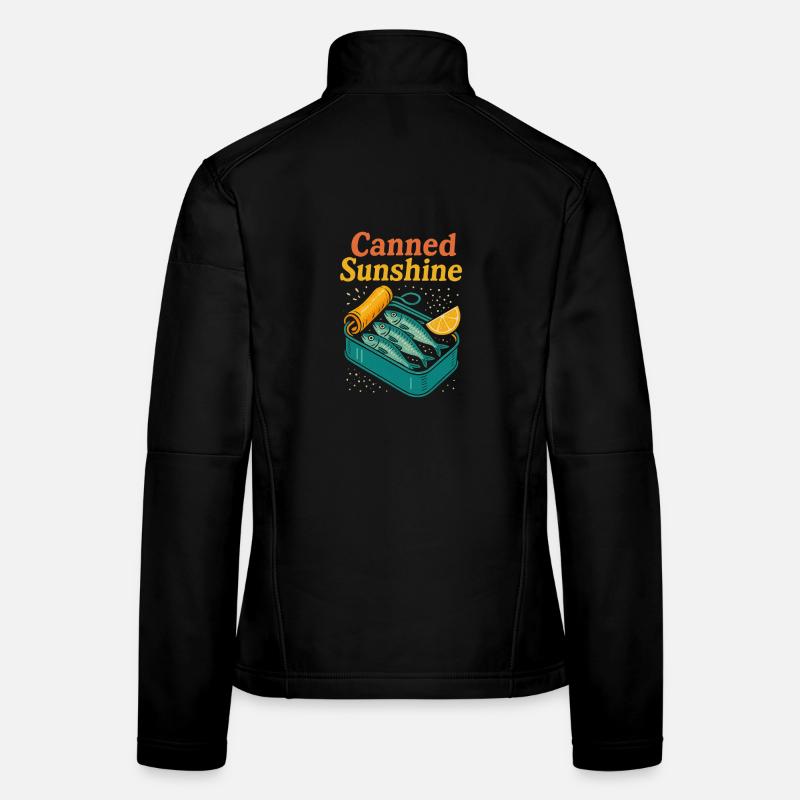 Canned Sunshine – Sardine Pop‑Art Tee - Frauen Softshelljacke - Schwarz