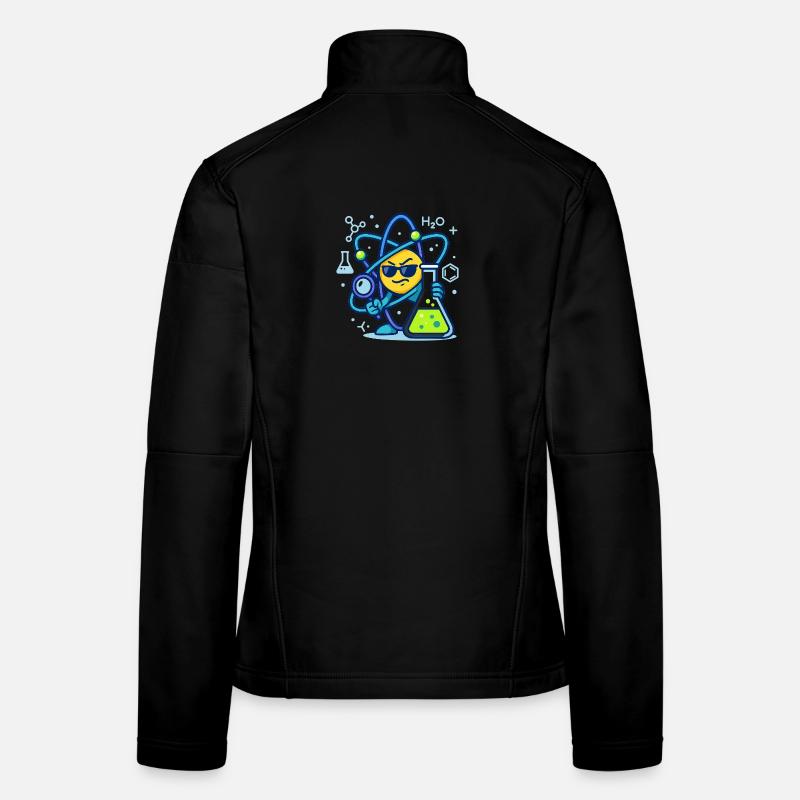 Sneaky Atom Vibes - Physik und Chemie Design - Frauen Softshelljacke - Schwarz