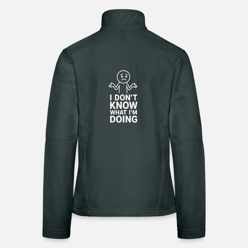 Confused expression sprint for humor and expression Women's Softshell Jacket