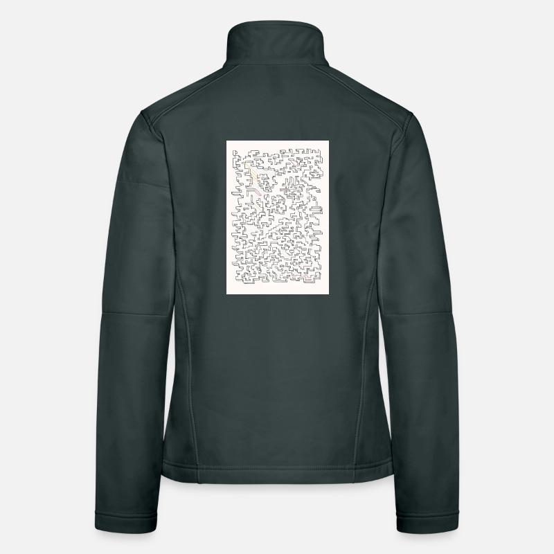 Labyrinthe rétro Veste en tissu softshell Femme