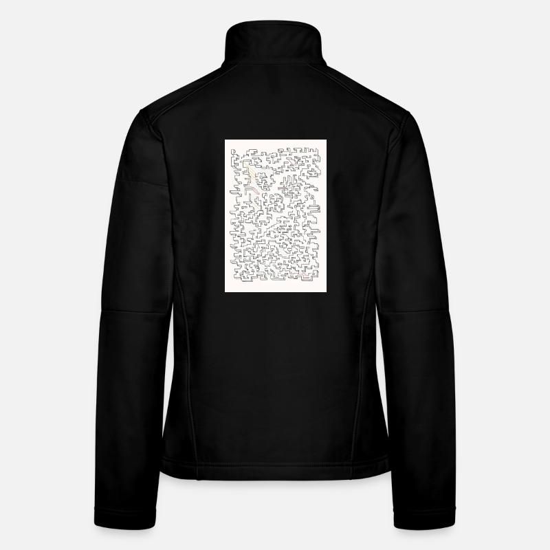 Retro Maze  Frauen Softshelljacke