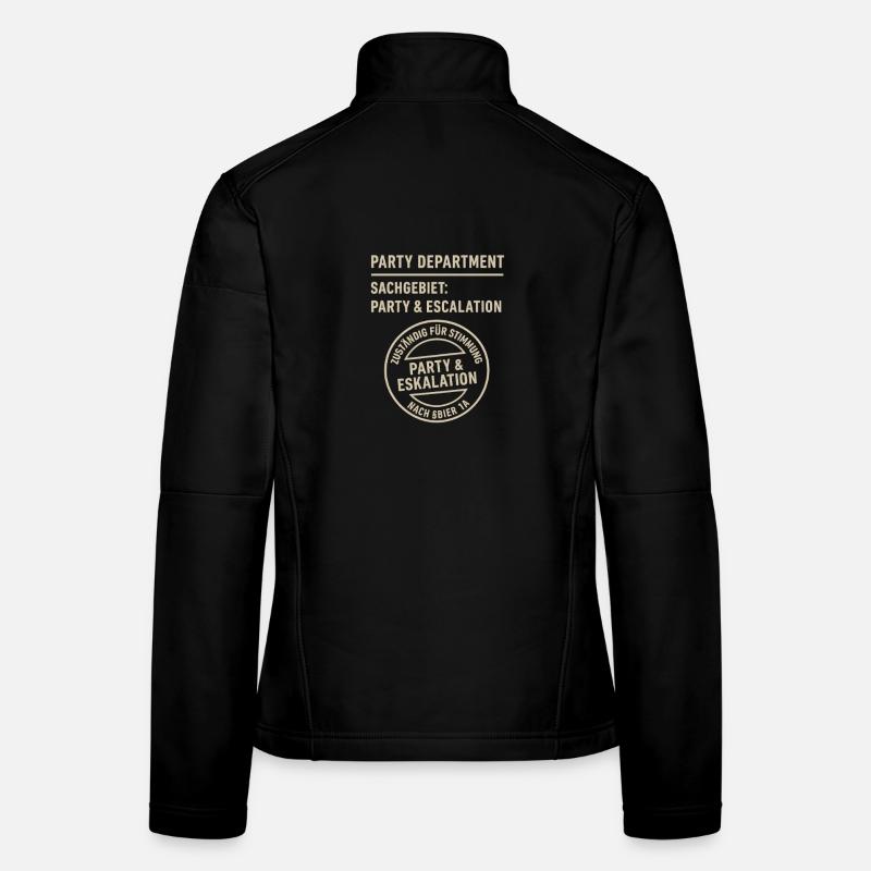 Party & Eskalation Siebdruck Design - Frauen Softshelljacke - Schwarz