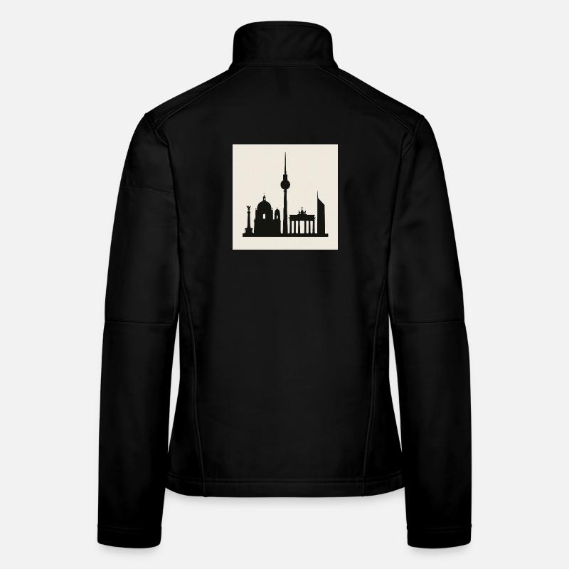 Berlin Skyline Silhouette Women's Softshell Jacket