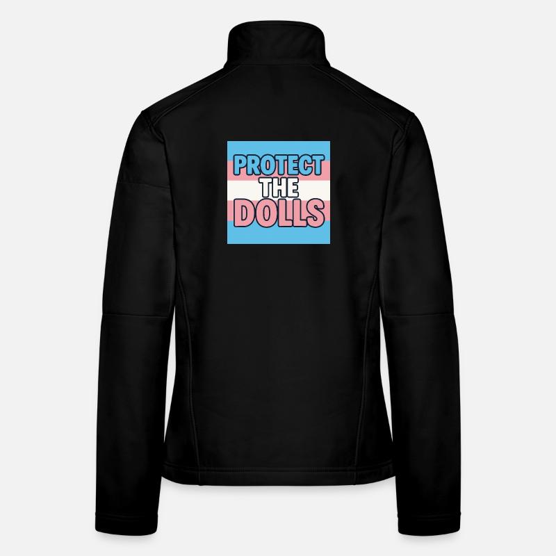 Protect The Dolls - Frauen Softshelljacke - Schwarz
